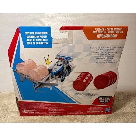 Playskool Heroes Quickshadow Race Car Transformers Rescue Bots Flip Racer Figure - Picture 4 of 4